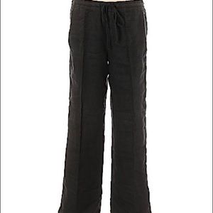 Caslon Black Linen Pants Size Petite Large